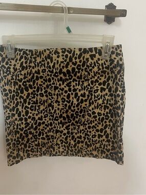 Forever 21 Leopard Print Mini Skirt - Black and Tan